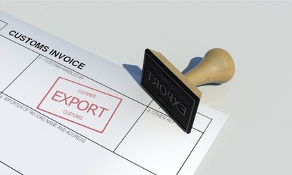 Customs invoice stamped export